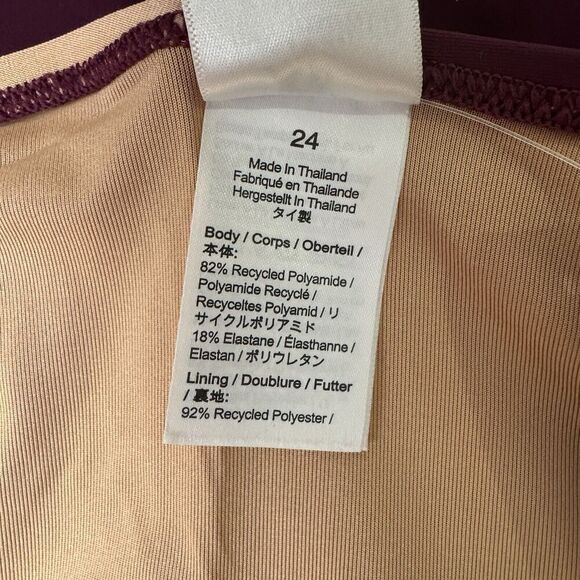 J. Crew Swimsuit Womens 24 Purple Plus One Piece One Shoulder Tropical Beach NEW - Picture 11 of 16